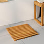 Alfombrilla de baño Liso Marrón 100 x 53 x 2,5 cm Madera