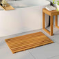 Alfombrilla de baño Liso Marrón 100 x 53 x 2,5 cm Madera