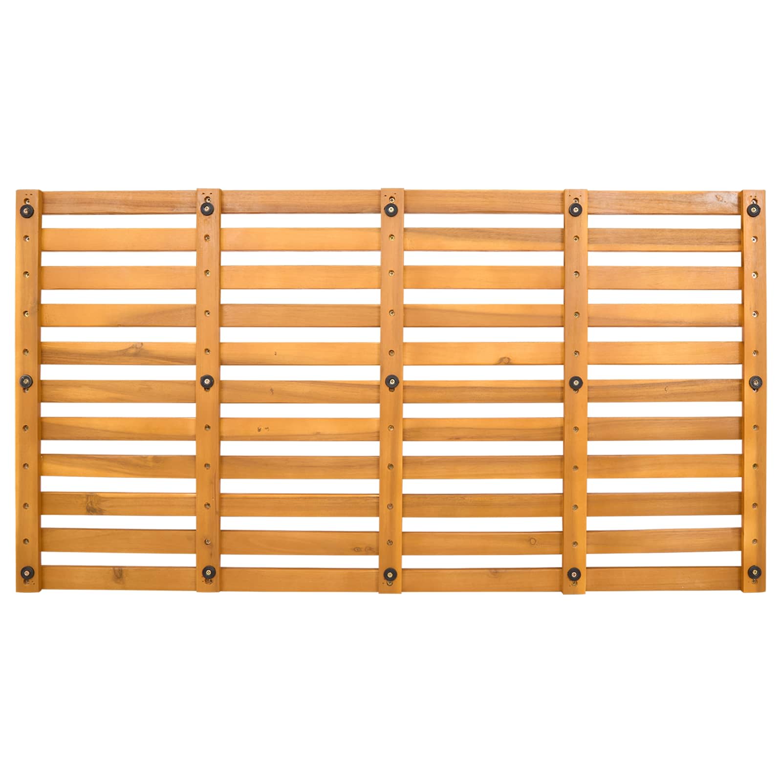 Alfombrilla de baño Liso Marrón 100 x 53 x 2,5 cm Madera