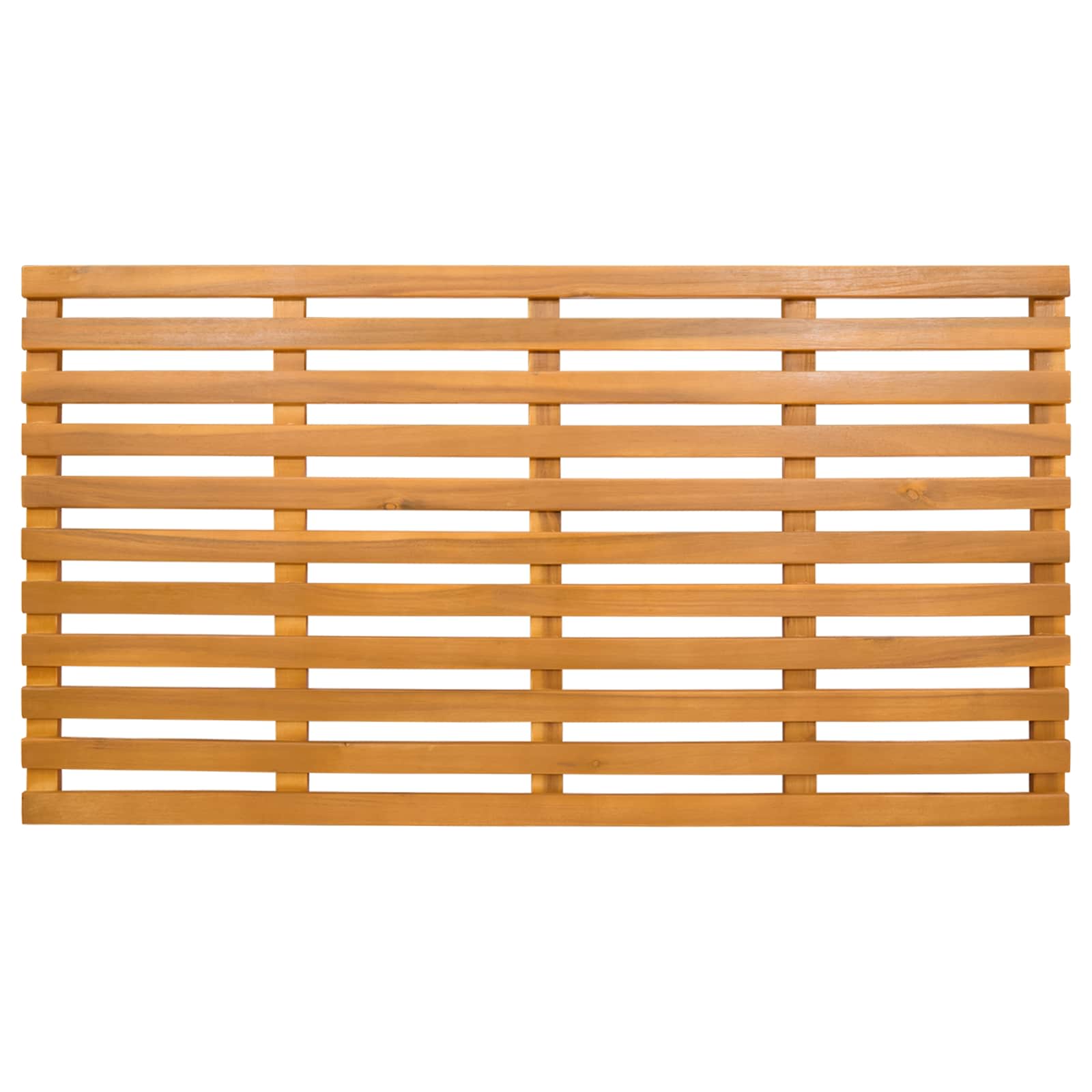 Alfombrilla de baño Liso Marrón 100 x 53 x 2,5 cm Madera