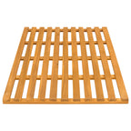 Alfombrilla de baño Liso Marrón 100 x 53 x 2,5 cm Madera