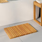 Alfombrilla de baño Liso Marrón 100 x 55 cm Madera