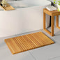 Alfombrilla de baño Liso Marrón 100 x 55 cm Madera