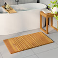Alfombrilla de baño Liso Marrón 100 x 55 cm Madera