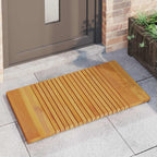 Alfombrilla de baño Liso Marrón 100 x 55 cm Madera