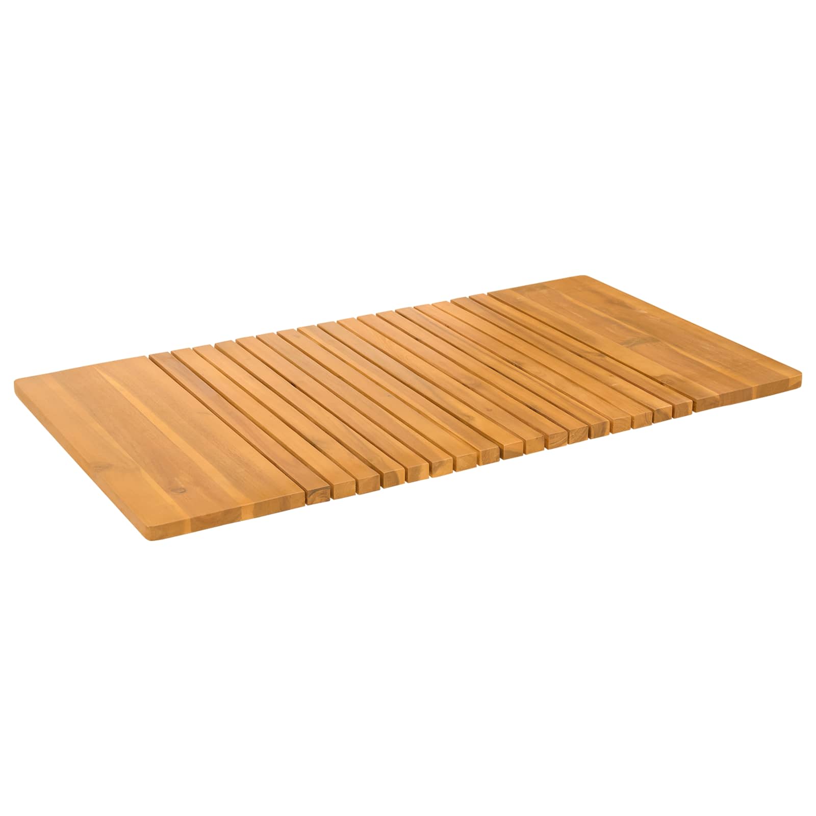 Alfombrilla de baño Liso Marrón 100 x 55 cm Madera