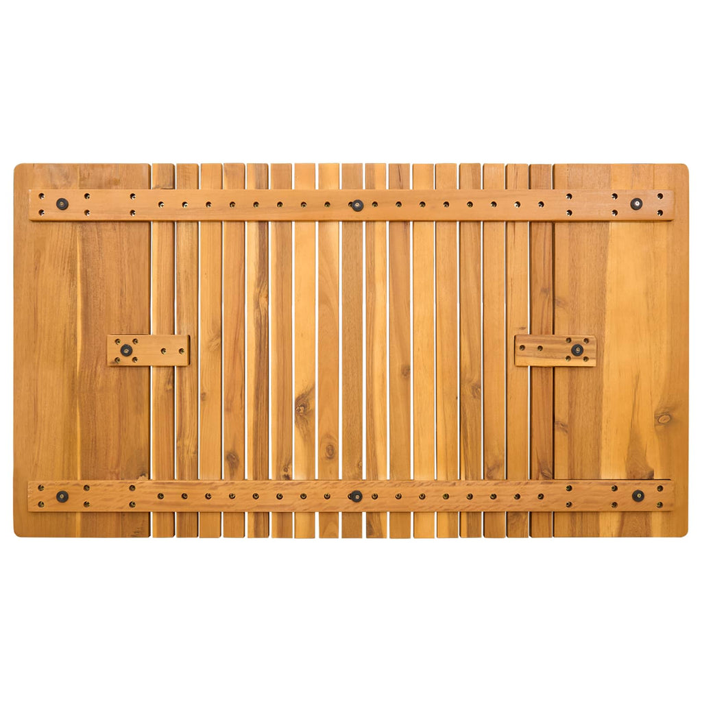 Alfombrilla de baño Liso Marrón 100 x 55 cm Madera