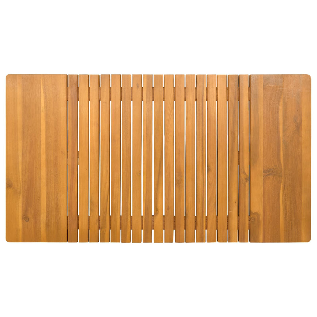 Alfombrilla de baño Liso Marrón 100 x 55 cm Madera