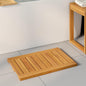 Alfombrilla de baño Liso Marrón 100 x 55 cm Madera