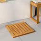 Alfombrilla de baño Liso Marrón 100 x 55 cm Madera