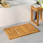 Alfombrilla de baño Liso Marrón 100 x 55 cm Madera