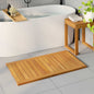 Alfombrilla de baño Liso Marrón 100 x 55 cm Madera