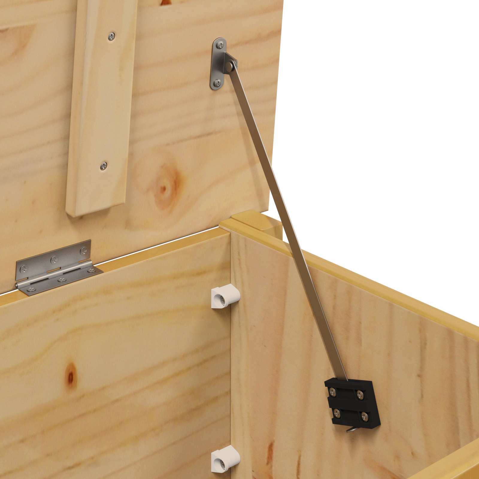 Caja de Almacenamiento HILL Marrón miel 90 x 40 x 45 cm