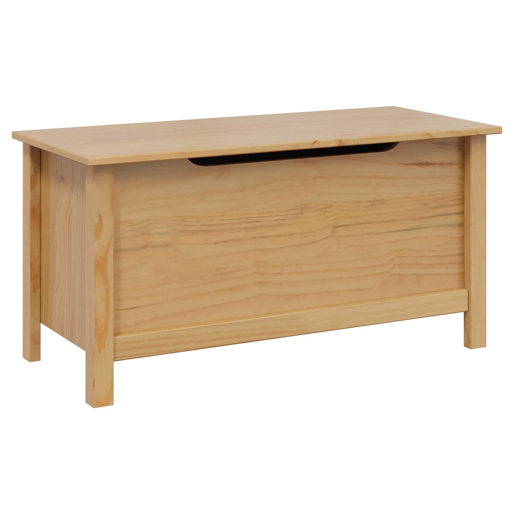 Caja de Almacenamiento HILL Marrón miel 90 x 40 x 45 cm