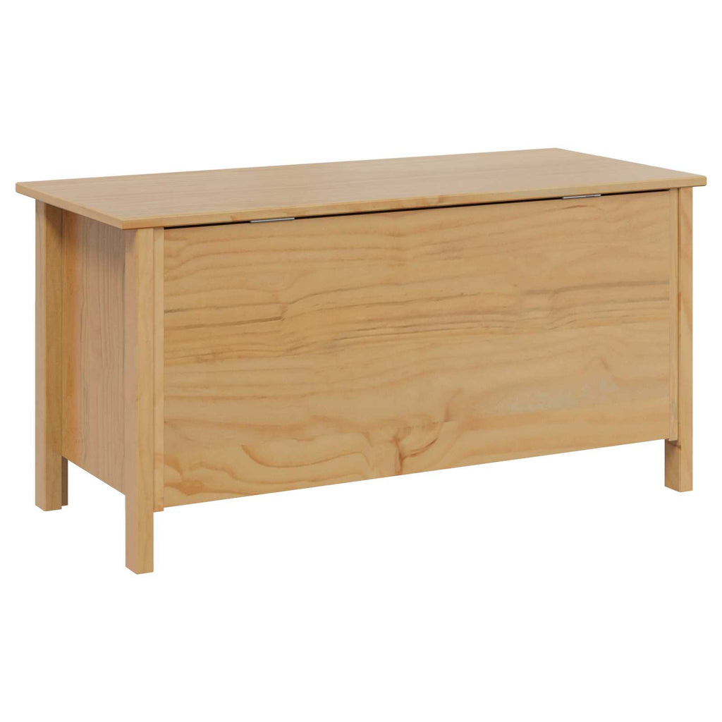 Caja de Almacenamiento HILL Marrón miel 90 x 40 x 45 cm