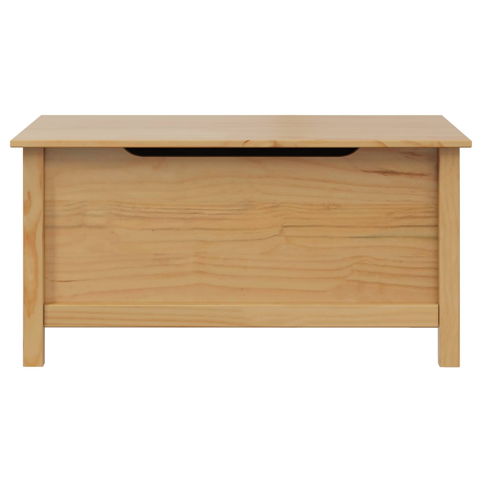 Caja de Almacenamiento HILL Marrón miel 90 x 40 x 45 cm