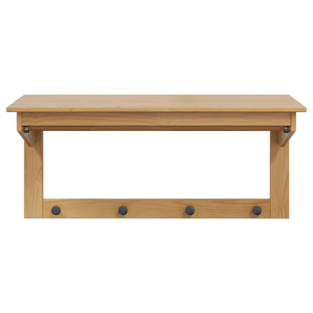 Perchero HILL Marrón miel 90 x 35 x 41.5 cm Pino macizo