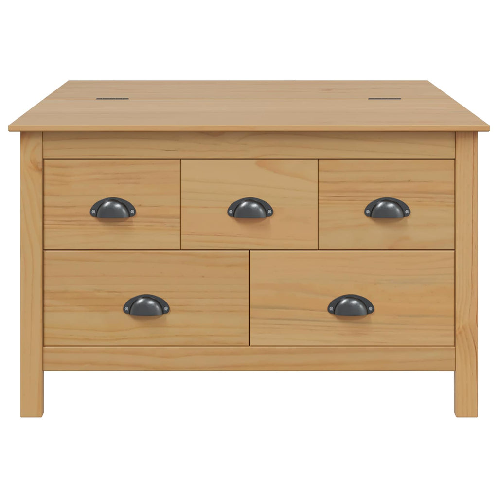 Mesa de Café con cajón HILL Marrón miel 79.5 x 79.5 x 49 cm