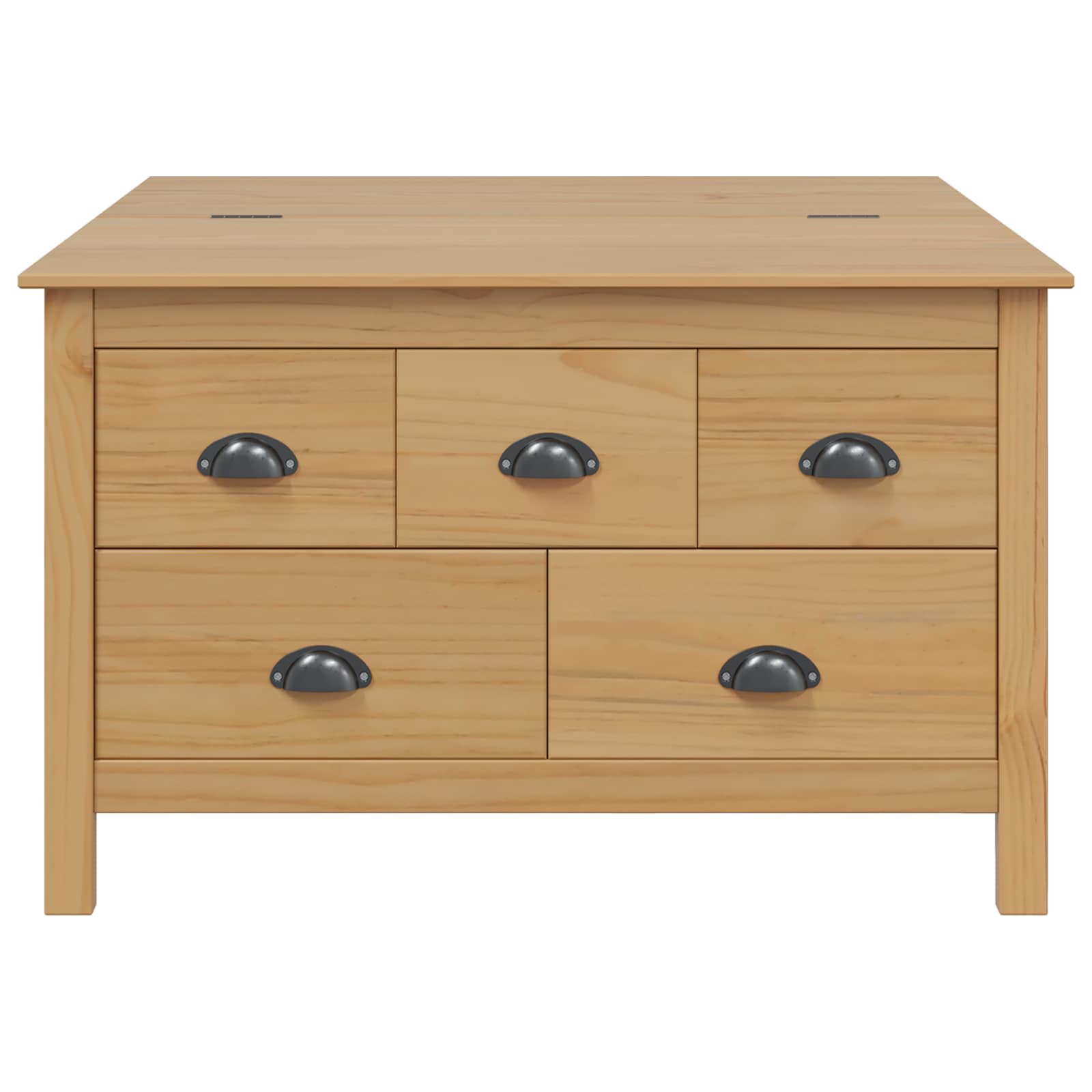 Mesa de Café con cajón HILL Marrón miel 79.5 x 79.5 x 49 cm
