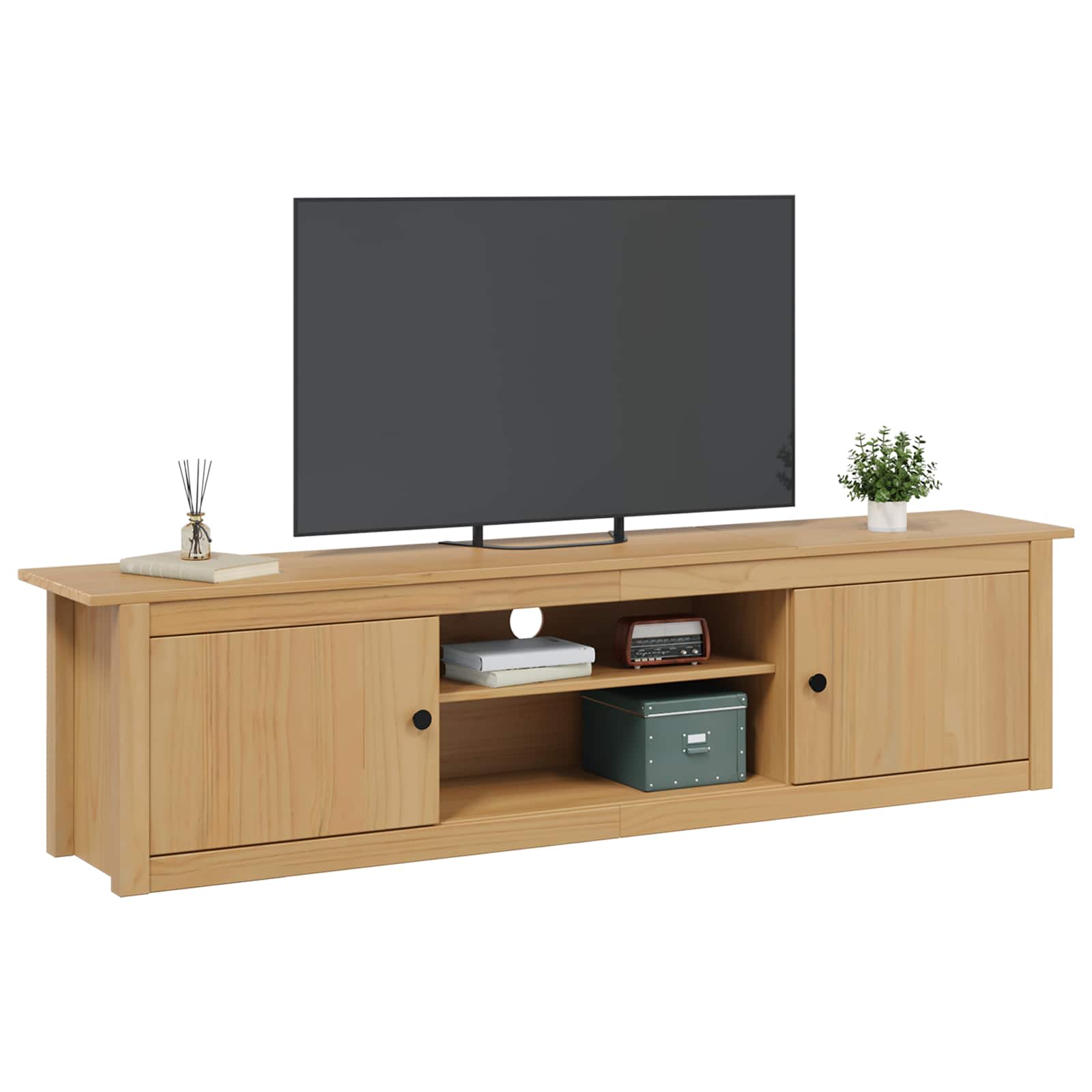 Soporte para TV HILL Marrón miel 158 x 40 x 39.5 cm Pino macizo