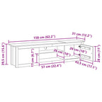 Soporte para TV HILL Marrón miel 158 x 40 x 39.5 cm Pino macizo