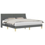 Estructura de cama Gris oscuro 180 x 200 cm Terciopelo