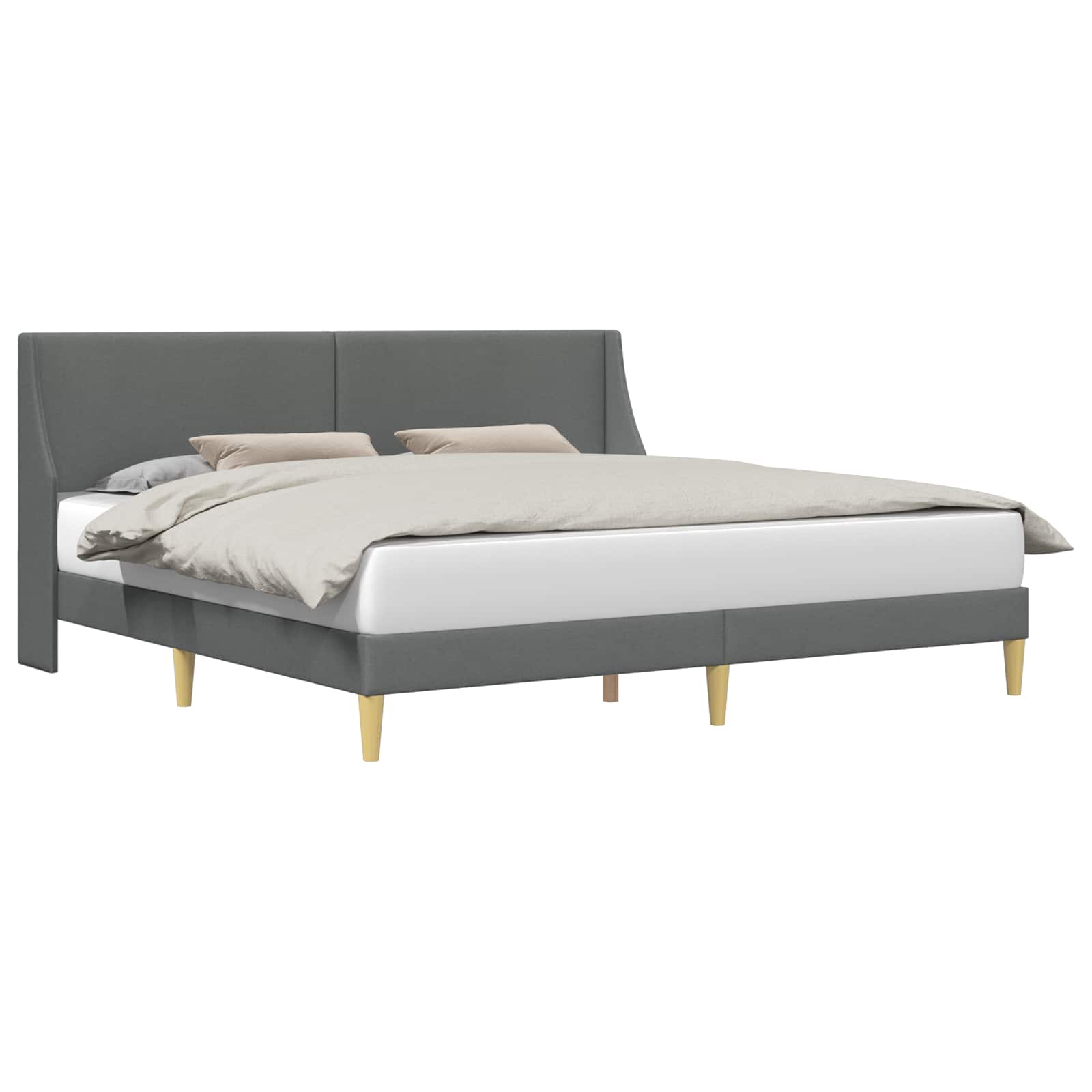 Estructura de cama Gris oscuro 180 x 200 cm Terciopelo