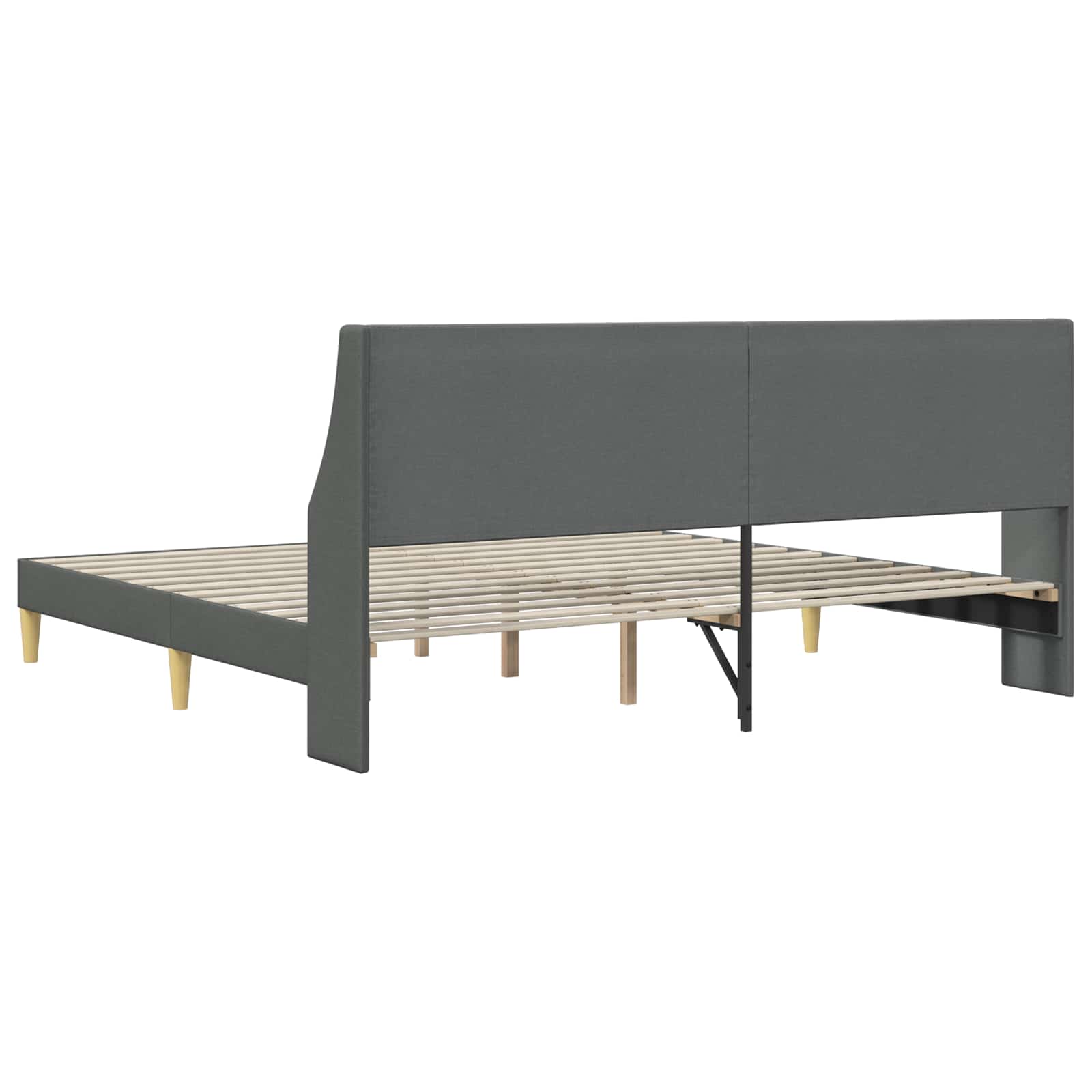 Estructura de cama Gris oscuro 180 x 200 cm Terciopelo