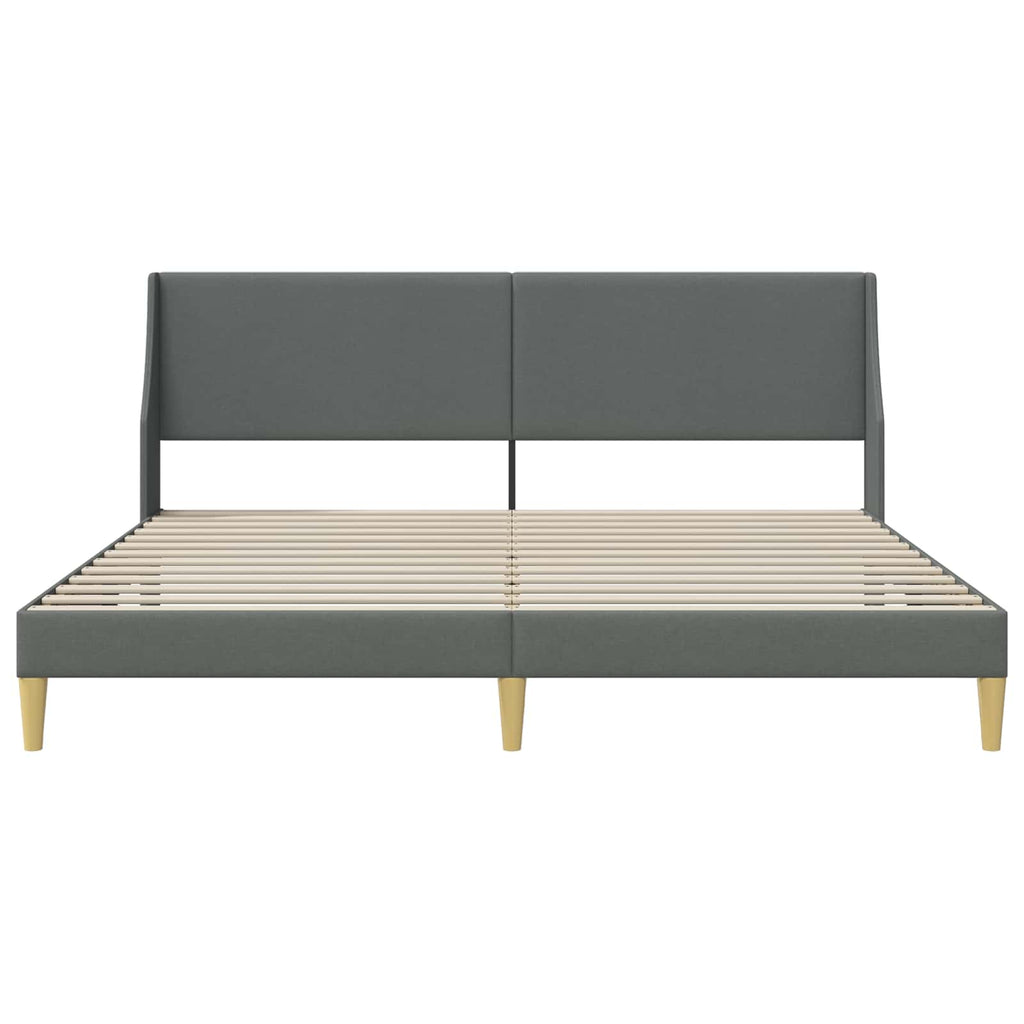 Estructura de cama Gris oscuro 180 x 200 cm Terciopelo
