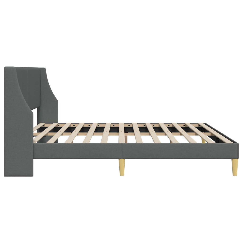 Estructura de cama Gris oscuro 180 x 200 cm Terciopelo