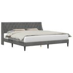 Estructura de cama Gris oscuro 180 x 200 cm Terciopelo