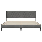 Estructura de cama Gris oscuro 180 x 200 cm Terciopelo