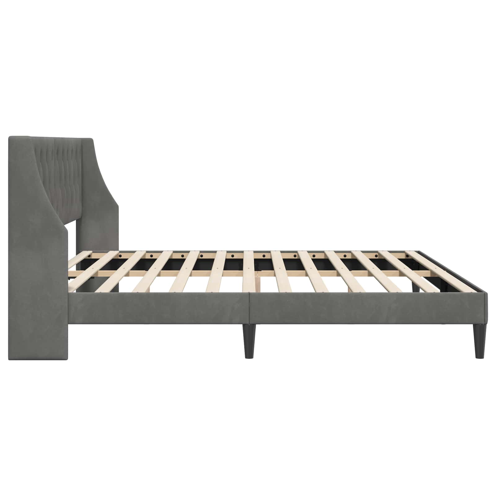 Estructura de cama Gris oscuro 180 x 200 cm Terciopelo
