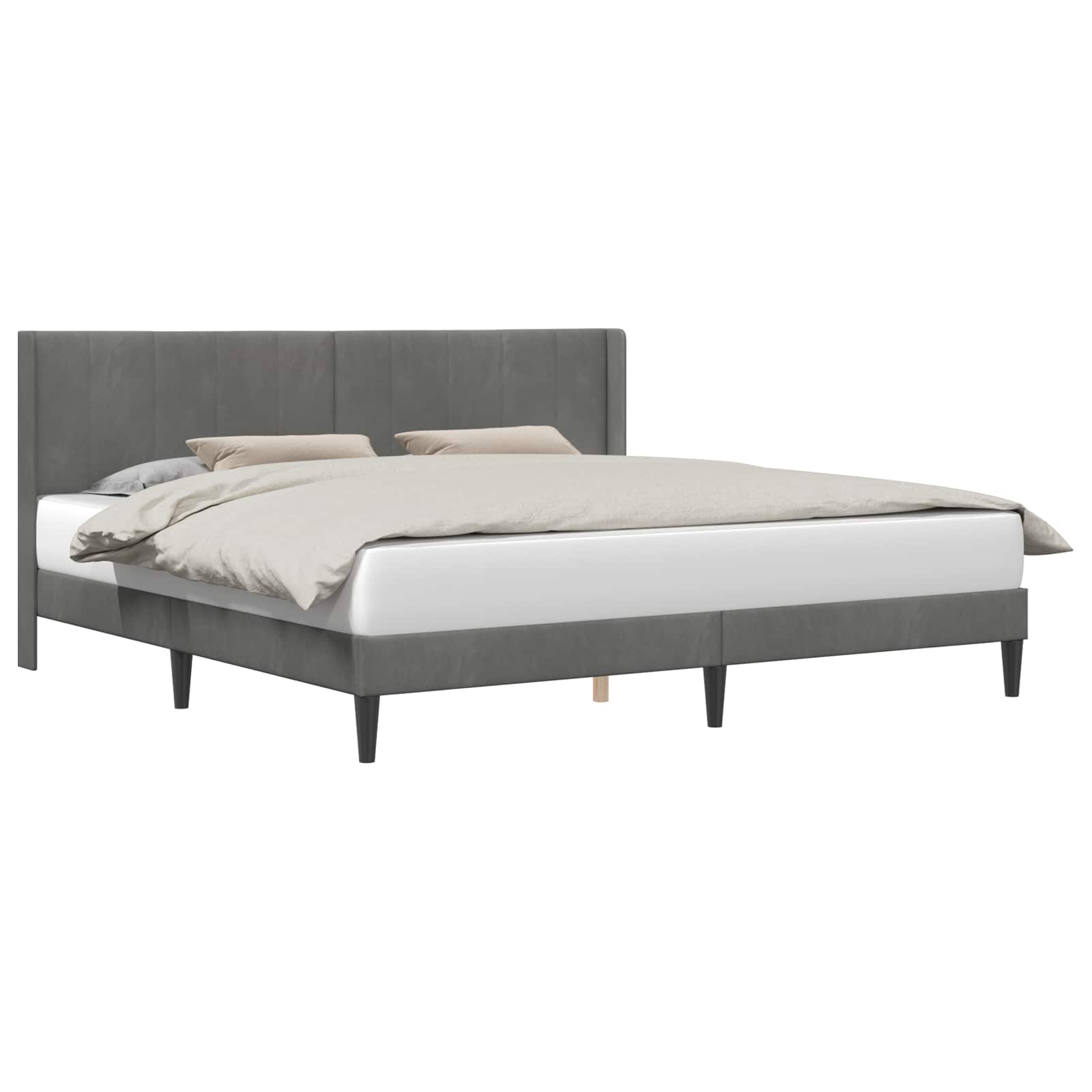 Estructura de cama Gris oscuro 180 x 200 cm Terciopelo