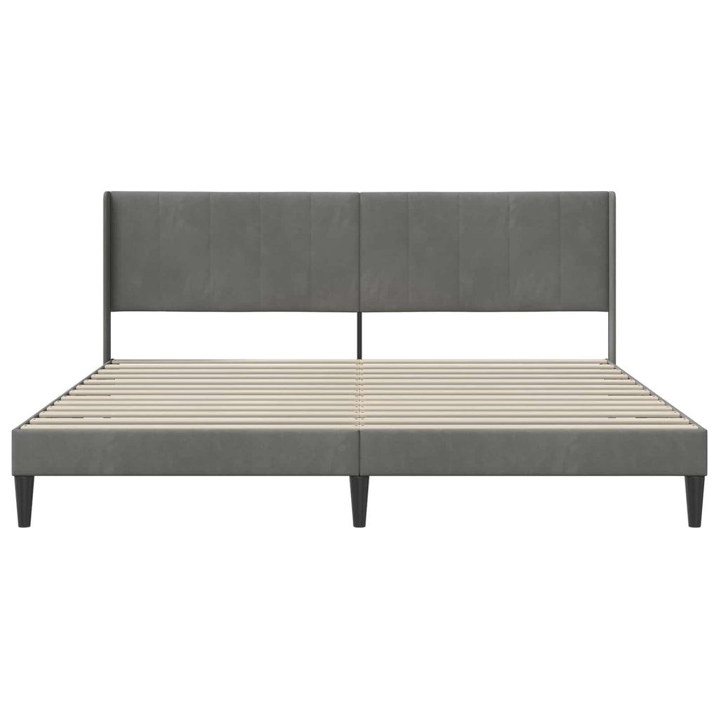 Estructura de cama Gris oscuro 180 x 200 cm Terciopelo