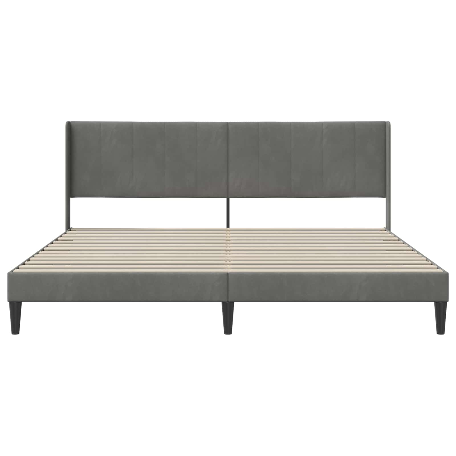 Estructura de cama Gris oscuro 180 x 200 cm Terciopelo