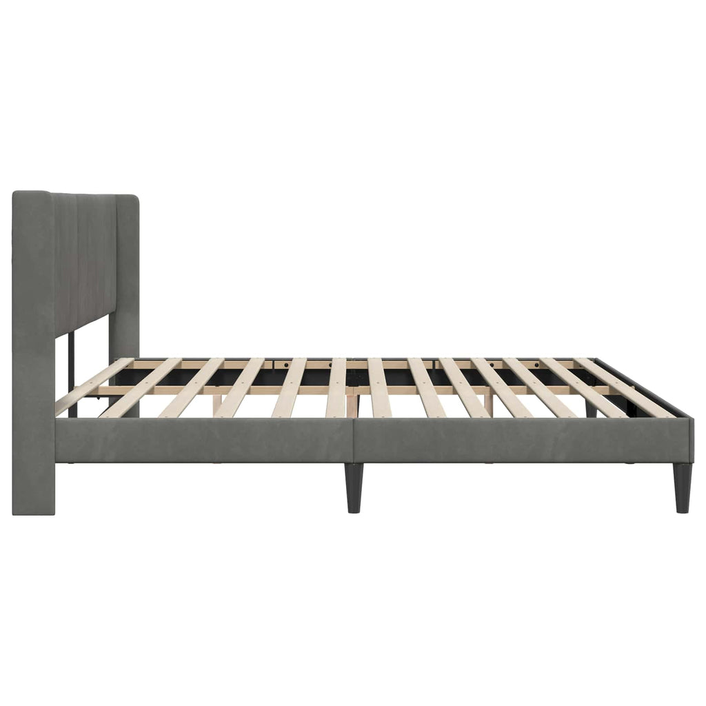 Estructura de cama Gris oscuro 180 x 200 cm Terciopelo