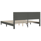 Estructura de cama Gris oscuro 180 x 200 cm Tela de Pana
