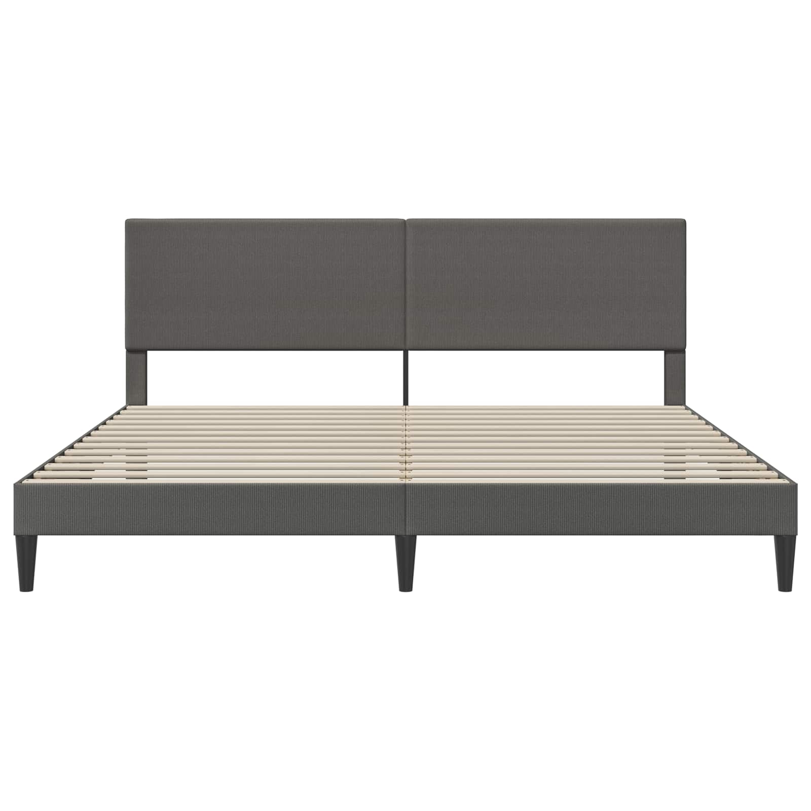 Estructura de cama Gris oscuro 180 x 200 cm Tela de Pana