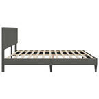 Estructura de cama Gris oscuro 180 x 200 cm Tela de Pana
