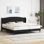 Estructura de cama Negro 180 x 200 cm Cuero sintético