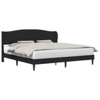 Estructura de cama Negro 180 x 200 cm Cuero sintético