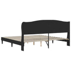 Estructura de cama Negro 180 x 200 cm Cuero sintético