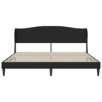 Estructura de cama Negro 180 x 200 cm Cuero sintético
