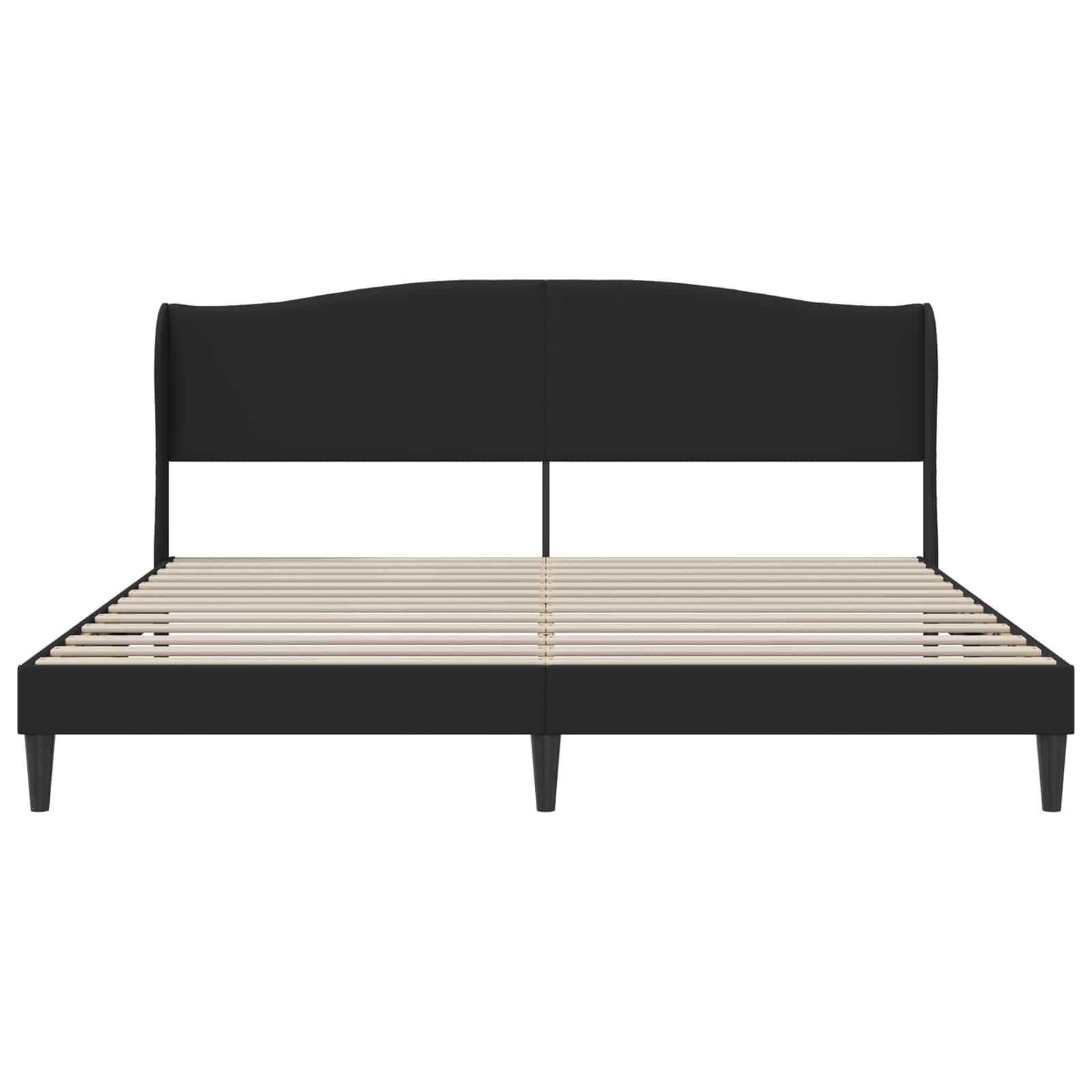 Estructura de cama Negro 180 x 200 cm Cuero sintético