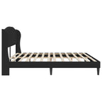 Estructura de cama Negro 180 x 200 cm Cuero sintético