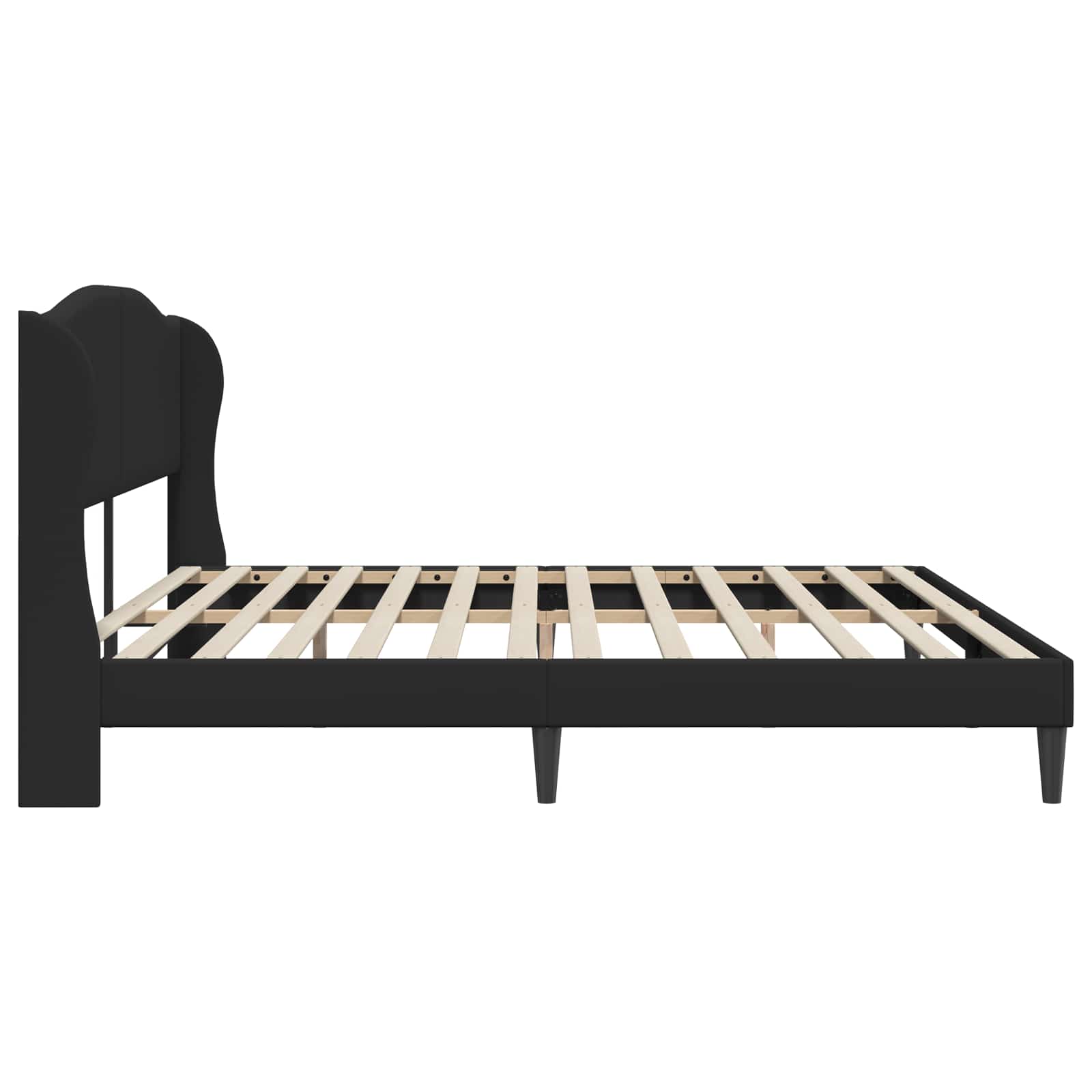 Estructura de cama Negro 180 x 200 cm Cuero sintético