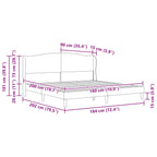 Estructura de cama Negro 180 x 200 cm Cuero sintético