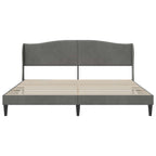 Estructura de cama Gris oscuro 180 x 200 cm Terciopelo