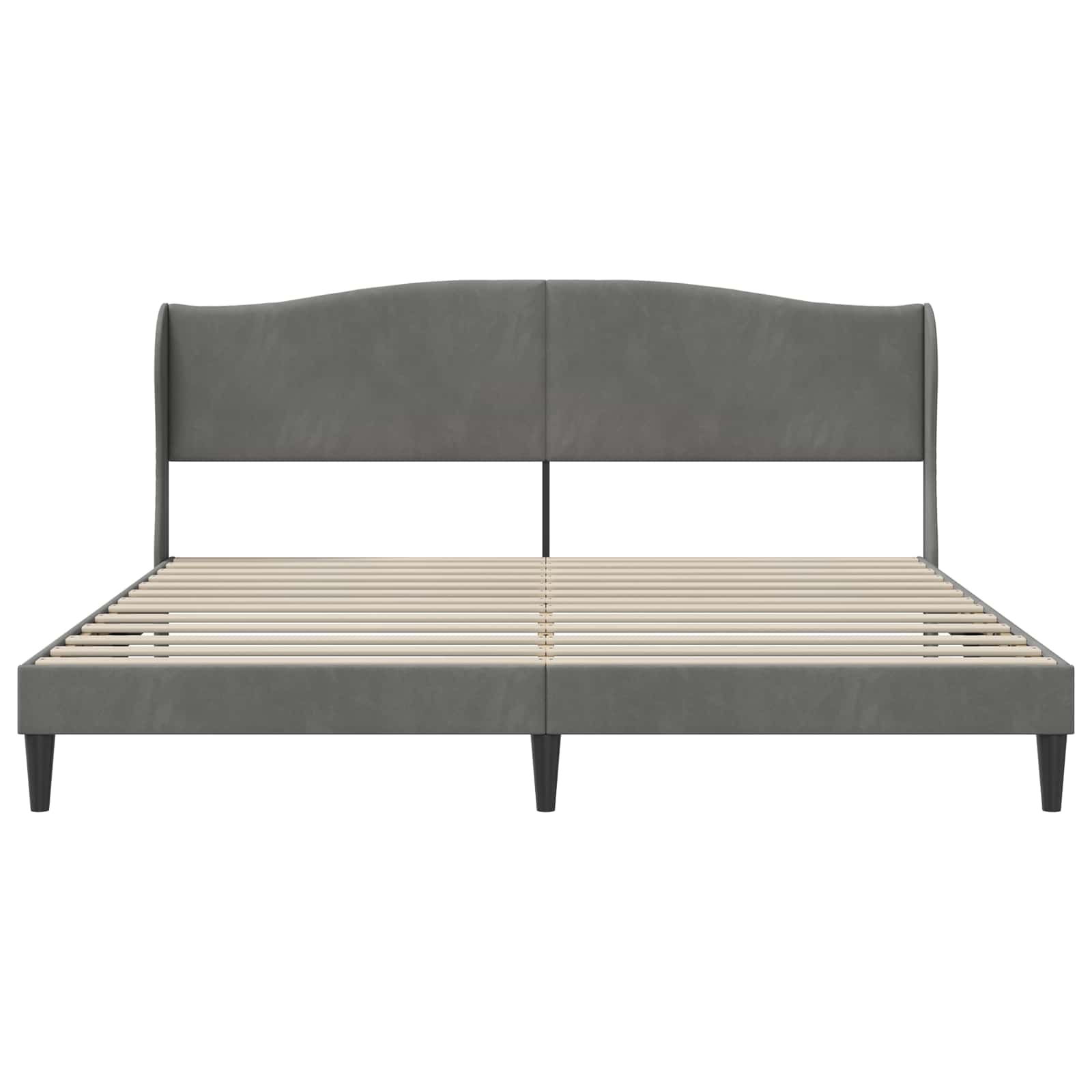 Estructura de cama Gris oscuro 180 x 200 cm Terciopelo